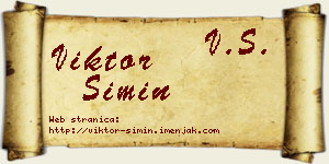 Viktor Simin vizit kartica